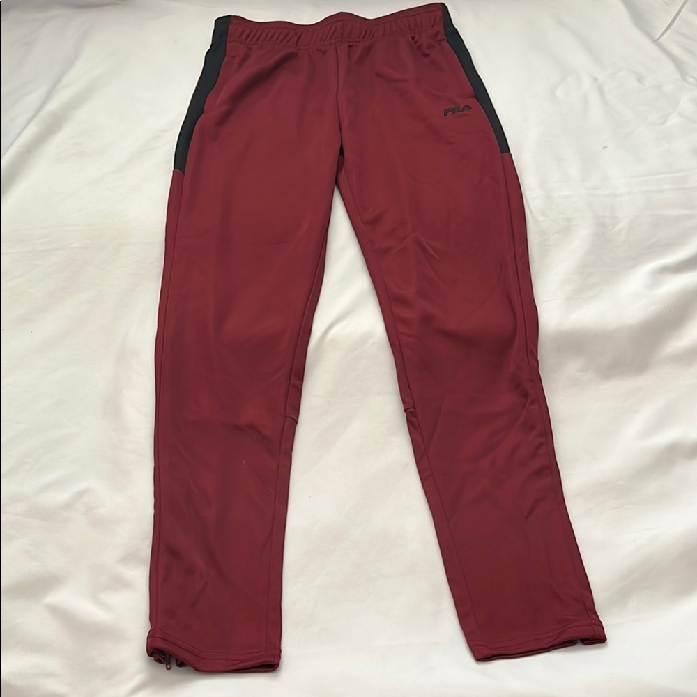 Fila Red Sweatpants with Jogger Style